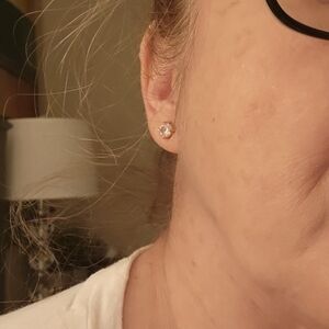 Magnetic Gold CZ Earring